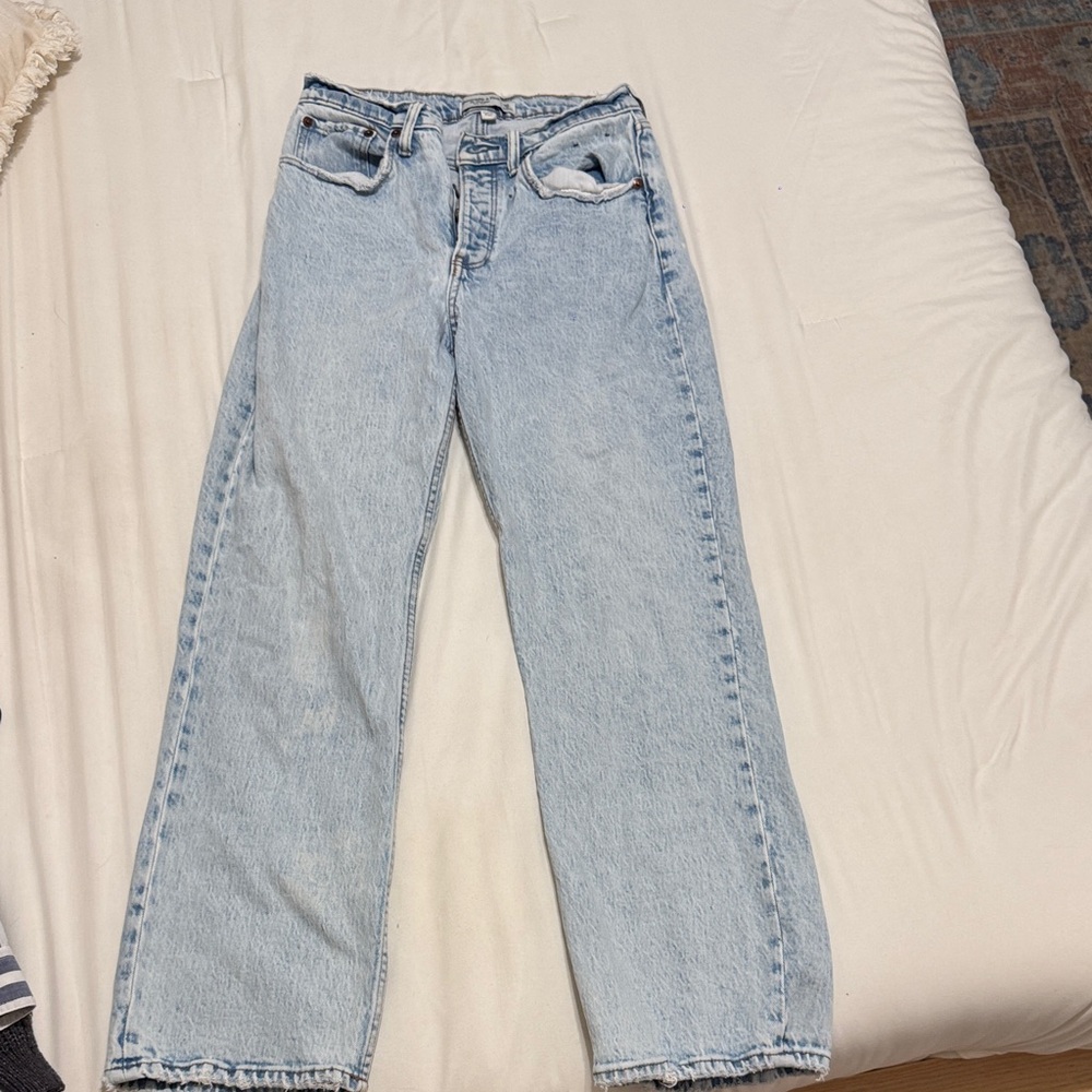 Abercrombie & Fitch Light Blue Straight Leg Jeans